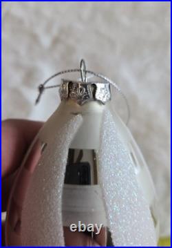 Vtg Silver Mercury Glass Christmas Ornament Hand Blown Teardrop Free Shipping Vtg Silver Mercury Glass Christmas Ornament Hand Blown Teardrop Free Shipping