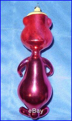 Vtg Yogi Bear Figural Glass Christmas Ornament De Carlini Italian Italy Nice