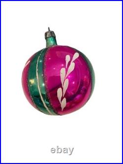 Vtg lot 12 Glass Christmas Ornaments Poland hand painted, Fantasia, With Box