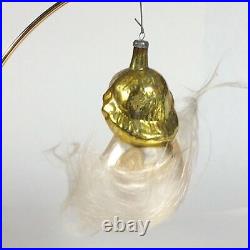 Vtg spun glass Angel Christmas Ornament Cherub