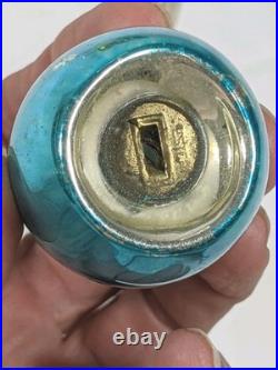 W Germany Mercury Glass Smoking Pipes Christmas Ornaments Blue Red 1949 Rare