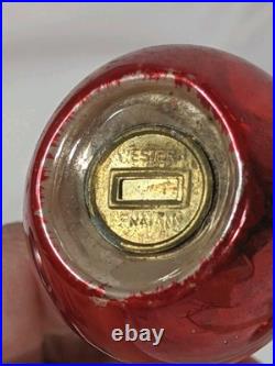 W Germany Mercury Glass Smoking Pipes Christmas Ornaments Blue Red 1949 Rare