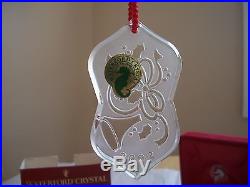 WATERFORD CRYSTAL 2002 SONGS OF CHRISTMAS DECK THE HALLS ORNAMENT MIB WithSLEEVE