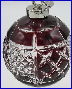 WATERFORD Crystal 2018 RUBY CASED BALL CHRISTMAS Ornament NEW in Box