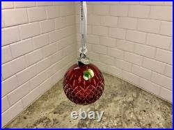 WATERFORD Crystal 2019 Ruby Cased Cut Crystal Ball Christmas Ornament 40035474 WATERFORD Crystal 2019 Ruby Cased Cut Crystal Ball Christmas Ornament 40035474