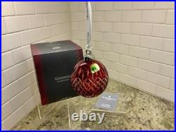 WATERFORD Crystal 2019 Ruby Cased Cut Crystal Ball Christmas Ornament 40035474 WATERFORD Crystal 2019 Ruby Cased Cut Crystal Ball Christmas Ornament 40035474