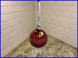 WATERFORD Crystal 2019 Ruby Cased Cut Crystal Ball Christmas Ornament 40035474 WATERFORD Crystal 2019 Ruby Cased Cut Crystal Ball Christmas Ornament 40035474