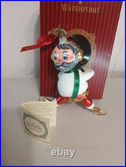 WATERFORD Ltd. Edition SANTA glass Skating Christmas Ornnament