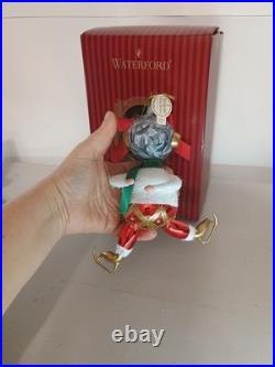 WATERFORD Ltd. Edition SANTA glass Skating Christmas Ornnament