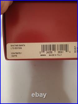 WATERFORD Ltd. Edition SANTA glass Skating Christmas Ornnament