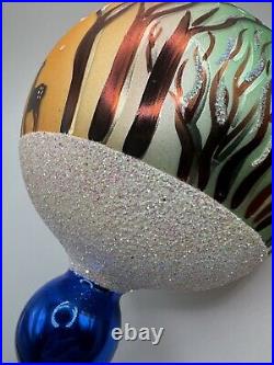 WO Christopher Radko Winter Forest Glass Ball Christmas Ornament 6 Vintage RARE