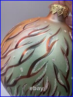 WO Christopher Radko Winter Forest Glass Ball Christmas Ornament 6 Vintage RARE