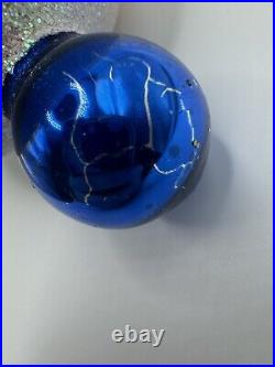 WO Christopher Radko Winter Forest Glass Ball Christmas Ornament 6 Vintage RARE