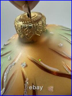 WO Christopher Radko Winter Forest Glass Ball Christmas Ornament 6 Vintage RARE