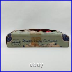 Wartime Christmas Ornament Shiny Brite Miniature Glass Set Of 24 With Box 1940s