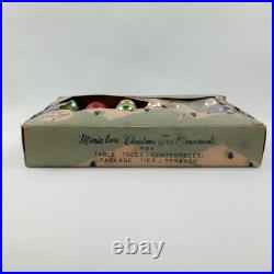 Wartime Christmas Ornament Shiny Brite Miniature Glass Set Of 24 With Box 1940s