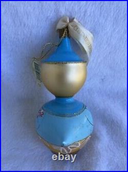 Waterford Blue Duck Boy Glass Christmas Ornament RARE with Box