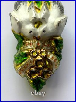 Waterford Christmas Ornament Five 5 Gold Rings Blown Glass 121601 w Box