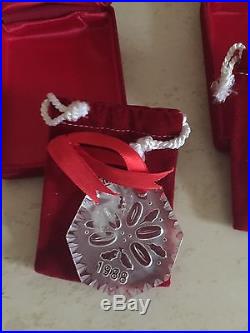 Waterford Crystal 12 Days Of Christmas Annual Ornaments In Boxes 8 Pieces