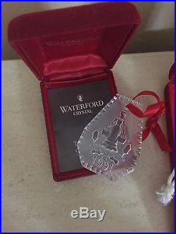Waterford Crystal 12 Days Of Christmas Annual Ornaments In Boxes 8 Pieces