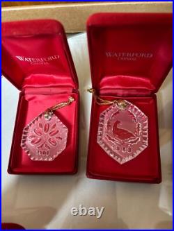 Waterford Crystal-12 Days Of Christmas Ornament- 1988- 1995 Lot Of 8