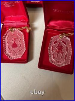 Waterford Crystal-12 Days Of Christmas Ornament- 1988- 1995 Lot Of 8
