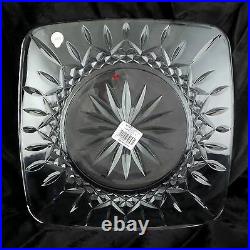 Waterford Crystal 12 LISMORE Square Charger Plate Platter Ireland Made NOS