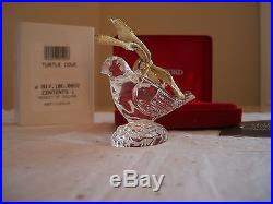 Waterford Crystal 1996 12 Days Of Christmas Turtle Dove Ornament Mib