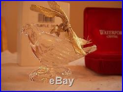Waterford Crystal 1996 12 Days Of Christmas Turtle Dove Ornament Mib