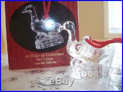 Waterford Crystal 2000 12 Days Of Christmas Ornament Geese Mib With Sleeve