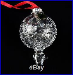 Waterford Crystal 2001 10th Annual Ball Spire Christmas Tree Ornament MIB
