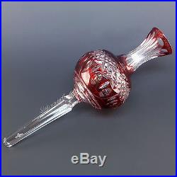 Waterford Crystal CLARENDON Ruby RED Cased Tree Top Topper Xmas Ornament Star
