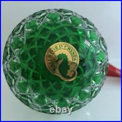 Waterford Crystal Christmas Cased Ball 2014 Annual Ornament Emerald Green