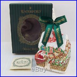 Waterford Crystal Holiday Heirloom Over ROOFTOP Twas Night Before Xmas Ornament
