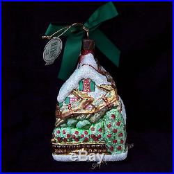 Waterford Crystal Holiday Heirloom Over ROOFTOP Twas Night Before Xmas Ornament