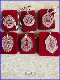 Waterford Crystal Ornaments 12 Days Of Christmas 1978-2001 Includes 1982 13 pcs