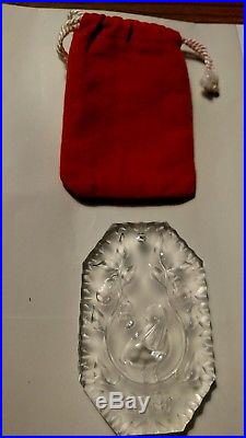 Waterford Crystal Partridge In A Pear Tree Christmas Ornament 1982 1st In Series