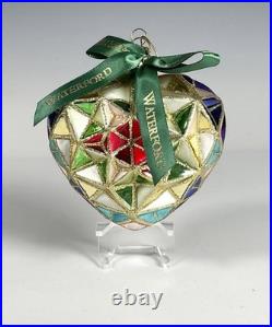 Waterford Heart Shaped Holiday Heirlooms Decorative Multicolor Ornament MIB