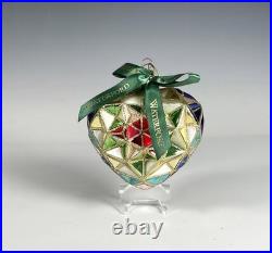 Waterford Heart Shaped Holiday Heirlooms Decorative Multicolor Ornament MIB