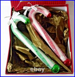 Waterford Heirloom Christmas Ornament CANDY CANE SET OF 2 withBox 134382 Waterford Heirloom Christmas Ornament CANDY CANE SET OF 2 withBox 134382