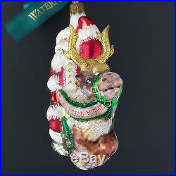 Waterford Holiday Heirloom MERRY XMAS To All Santa Night Before Ornament MIB