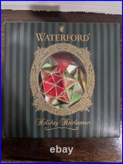 Waterford Holiday Heirlooms Glass Ornament Season's Faceted Medallion NIB