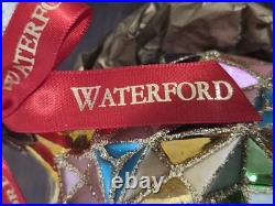 Waterford Holiday Heirlooms Glass Ornament Season's Faceted Medallion NIB