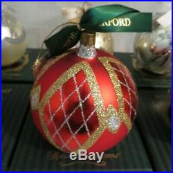 Waterford Holiday Heirlooms Limited Series Christmas Ball Ornaments Lot Of 8 Iob
