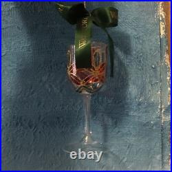 Waterford Holiday Heirlooms Lismore Mini Wine Glass Christmas Ornament Clear Gl