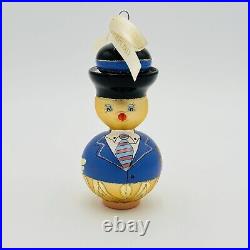 Waterford Purple Duck Boy Glass Christmas Ornament 6 RARE