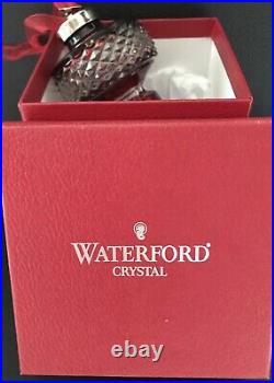 Waterford Ruby Red Cased Crystal Christmas Ornament 2002 Signed and Dated