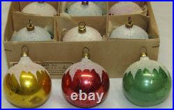 West German Blue Glass Vintage Mica Star Christmas Ornament 1950's Box West German Blue Glass Vintage Mica Star Christmas Ornament 1950's Box