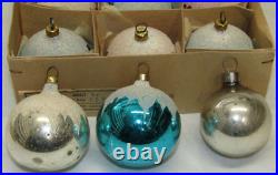 West German Blue Glass Vintage Mica Star Christmas Ornament 1950's Box West German Blue Glass Vintage Mica Star Christmas Ornament 1950's Box