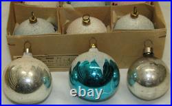 West German Blue Glass Vintage Mica Star Christmas Ornament 1950's Box West German Blue Glass Vintage Mica Star Christmas Ornament 1950's Box